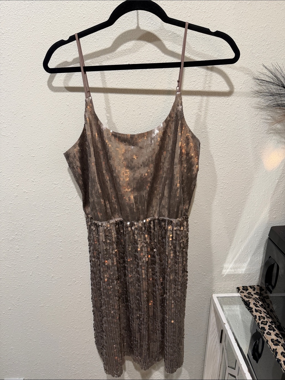 Express Strapless Sequin Dress